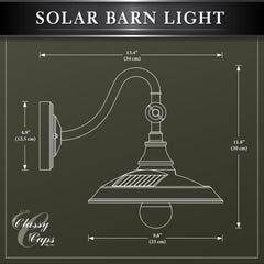 Classy Caps Vintage Solar Barn Light
