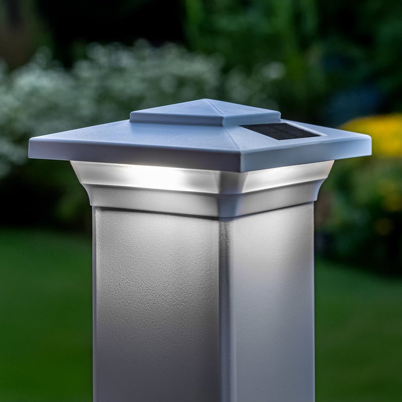 Classy Caps 4X4 White Pvc Windsor Solar Post Cap