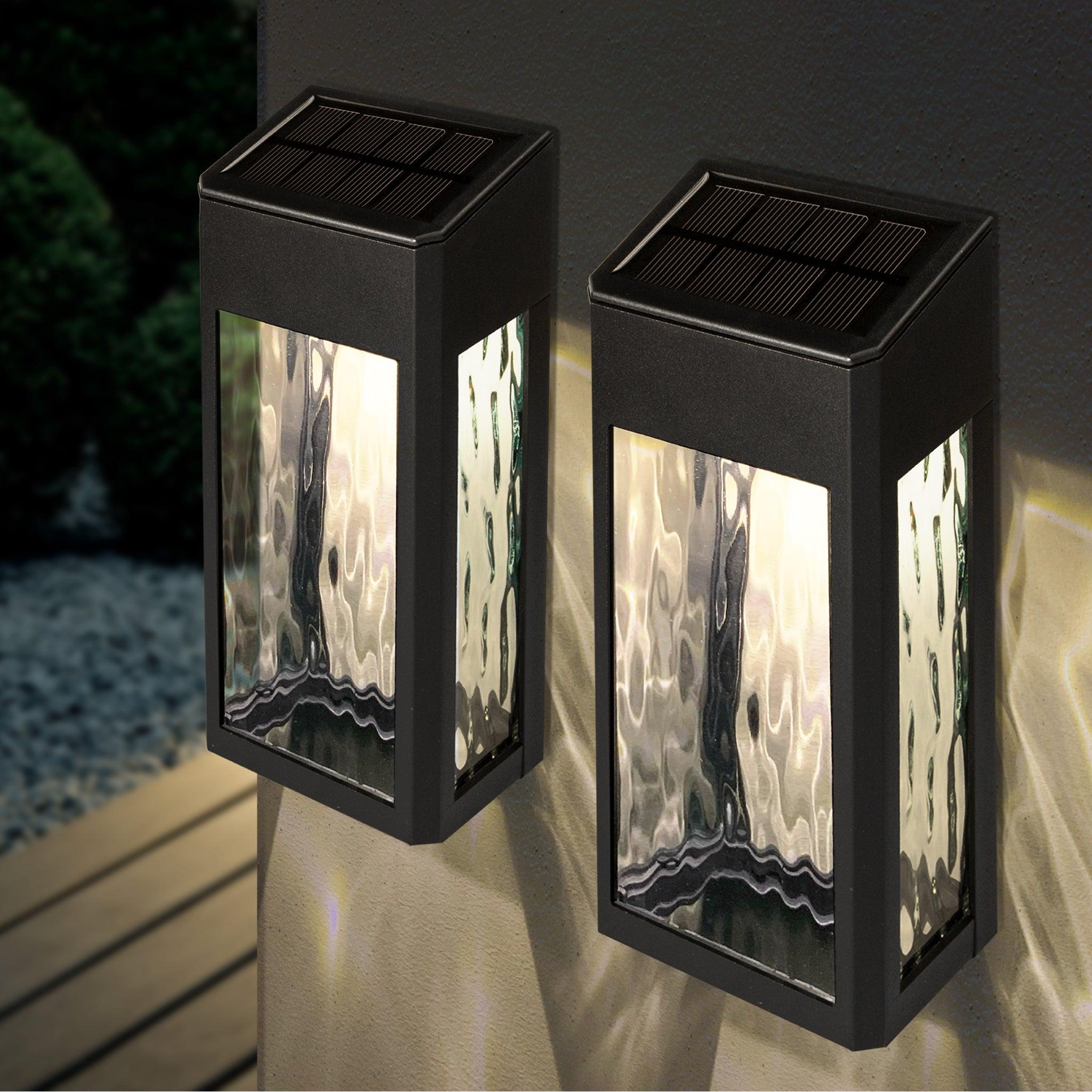 Classy Caps SWL888 Black Aluminum Lancaster Deck & Wall Light - 2 Pack