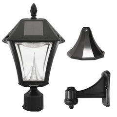 Gama Sonic Baytown II Solar Light with Wall,Post,Fitter Mounts, GS-105FPW
