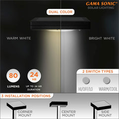 Gama Sonic Contemporary Square Solar Path Light - Black 117i90080