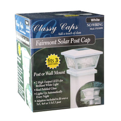 Classy Caps Fairmont Solar Post Light, 3.5