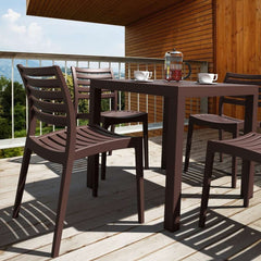Compamia Ares Resin Square Dining Set With 4 Chairs