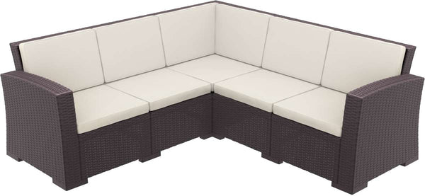 Compamia Monaco Resin Patio Sectional 5 Piece With Cushion