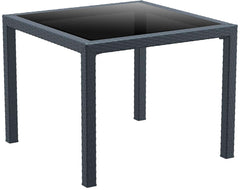 Compamia Miami Resin Wickerlook Square Dining Table 37 Inches