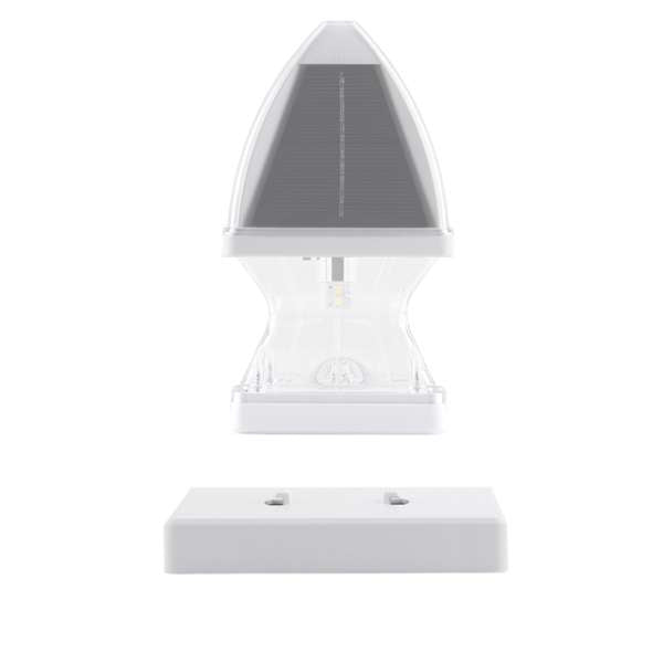 Gama Sonic Gothic Solar Post Cap Light BASE ONLY 5″ Post (White) PC52