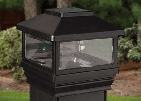 Deckorators Solar LED Deck Post Light, Black